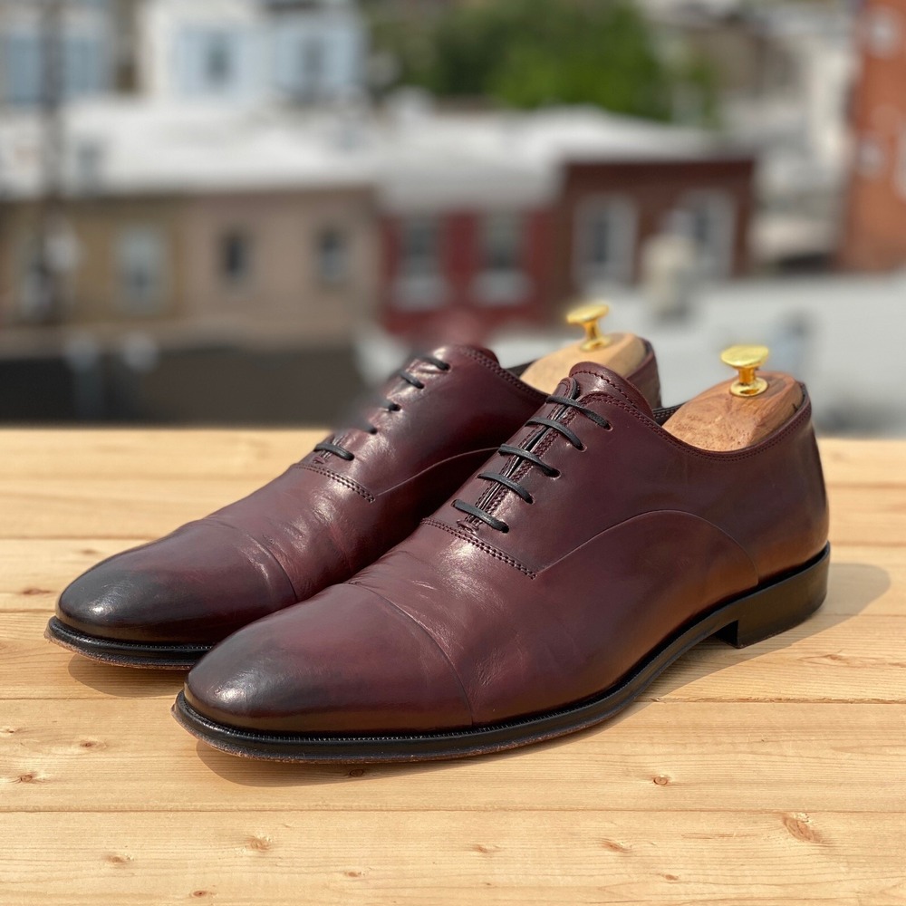 To Boot New York Faro Bordeaux Burgundy‎ 351923 Men Oxford Leather Shoes Size 10